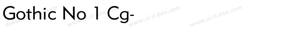 Gothic No 1 Cg字体转换